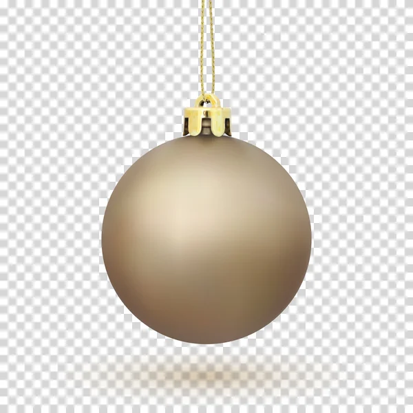 Bola de árbol de Navidad oro . — Vector de stock