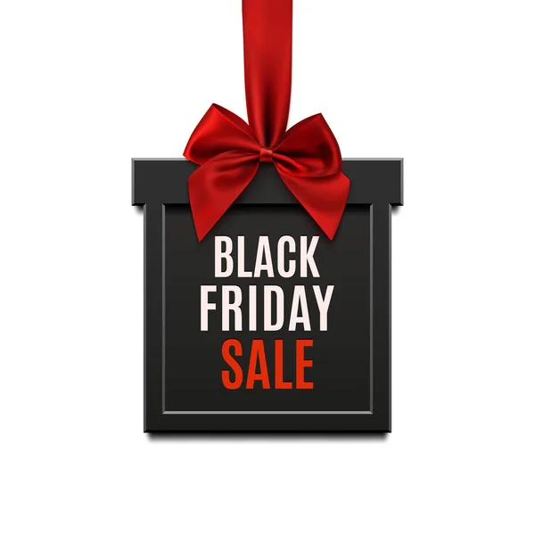 Black Friday venda, banner quadrado em forma de presente de Natal . —  Vetores de Stock