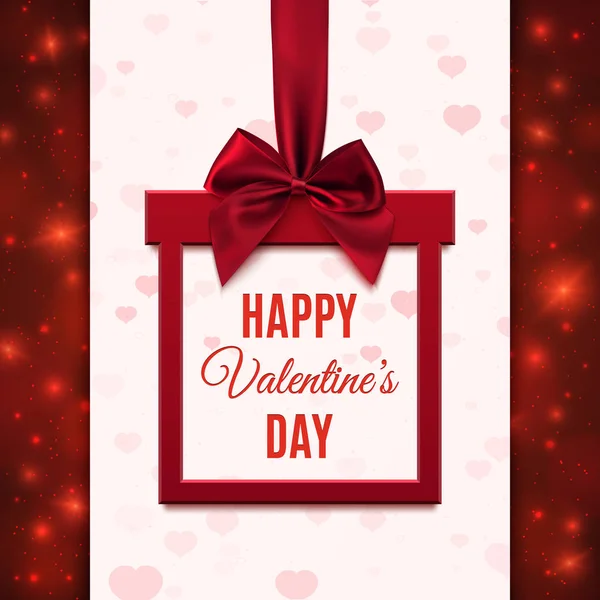 Щасливий день Святого Валентина Вітальна листівка шаблон. — стоковий вектор