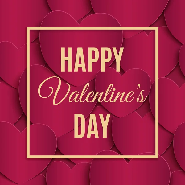 Happy Valentines Day wenskaartsjabloon. — Stockvector