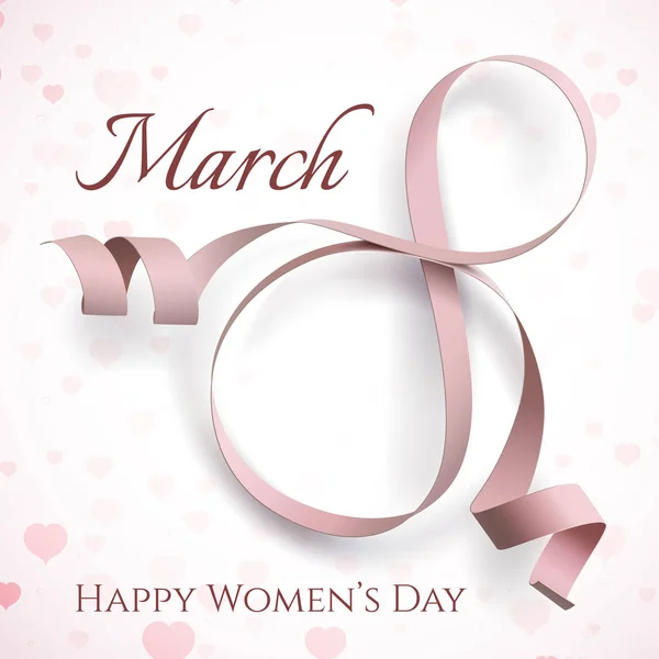 8 maart internationale Womens Day wenskaart. — Stockvector