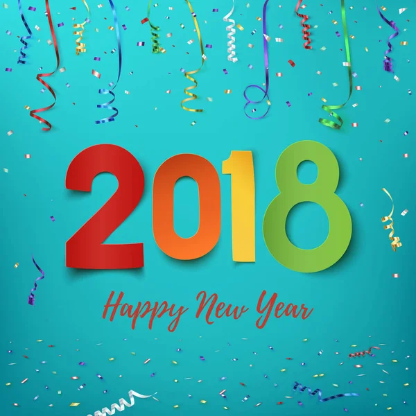 Šťastný nový rok 2018. — Stockový vektor