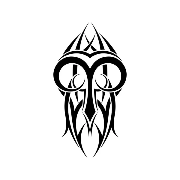 Aries zodiac. Abstract tribal tattoo design. — Stock Vector