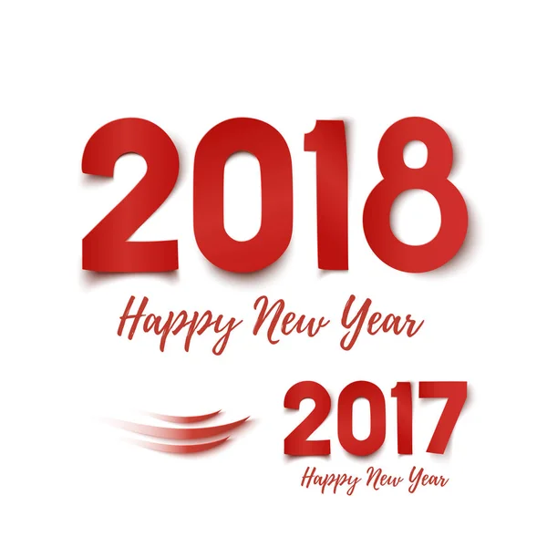 Feliz Ano Novo 2017- 2018 modelo de cartão de saudação . —  Vetores de Stock