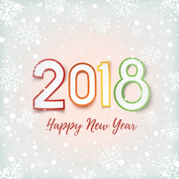 Feliz Ano Novo 2018 design abstrato . —  Vetores de Stock