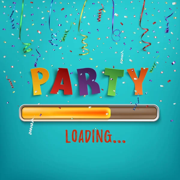 Party loading poster template. — Stock Vector