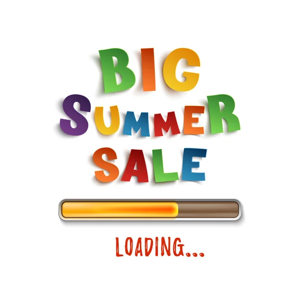 Big summer sale loading poster template. — Stock Vector