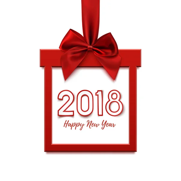 Szczęśliwy Nowy Rok 2018 design, kwadrat banner. — Wektor stockowy