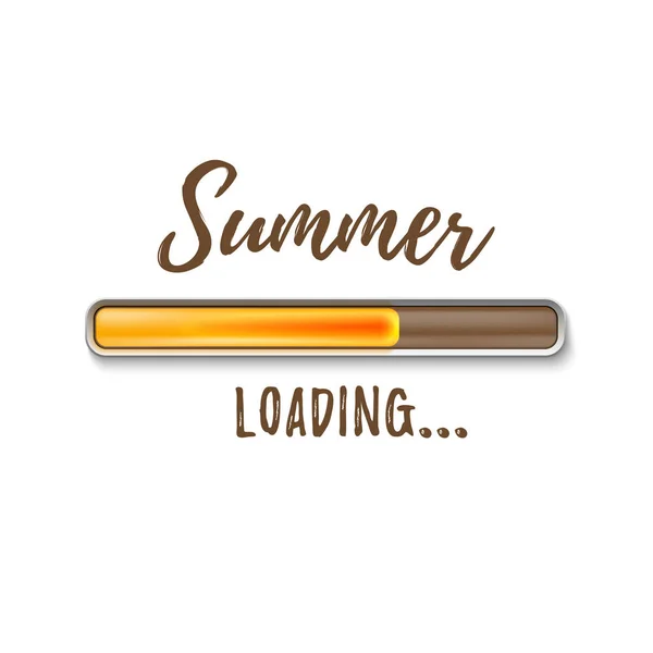 Summer loading bar isolated on white background. — Stock Vector