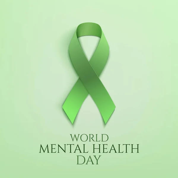 Pozadí Světový den duševního zdraví. — Stockový vektor