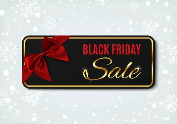 Black Friday banner venda no fundo do inverno . — Vetor de Stock