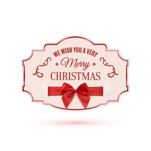 Nous vous souhaitons un joyeux Noël bannière ornée . — Image vectorielle