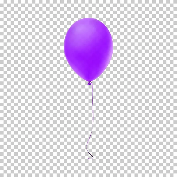 Realistische paarse ballon. Vectorillustratie. — Stockvector