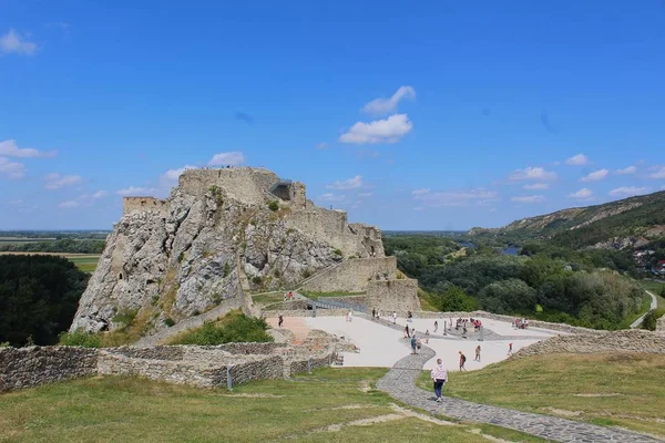 Devn Castillo Eslovaquia Ruinas Antigua Importante Fortaleza Frontera Eslovaquia Austria — Foto de Stock