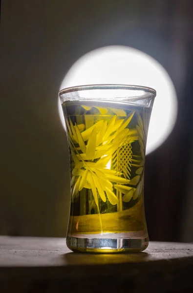 Olive Oil in small  glass — Stock Photo, Image