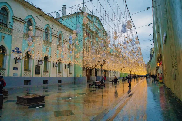 Nikolskaya straat Moskou Binnenstad — Stockfoto