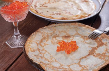 Russian pancakes or French