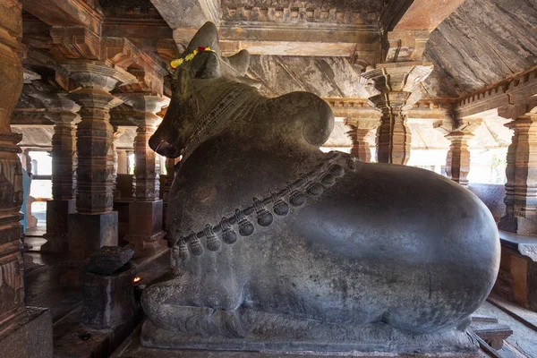 Metal sculpture of caw  in Madhukeshwara  Temple  near   town Sirsi  , Karnataka state , India.