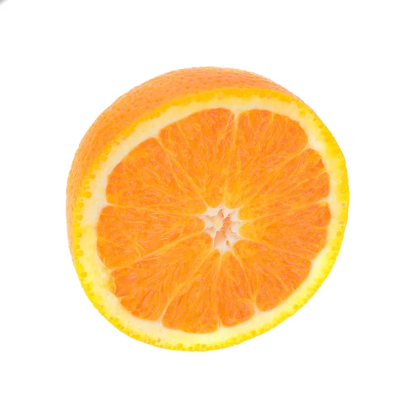 Rijpe helft van Oranje citrusvruchten geïsoleerd op een witte achtergrond. O — Stockfoto