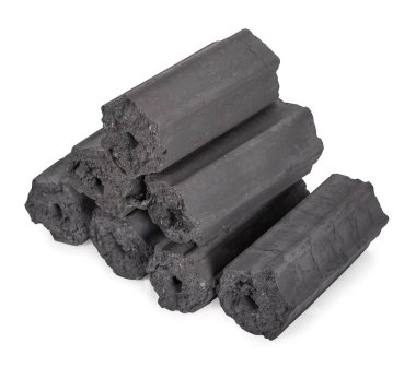 kömür beyaz arkaplanda izole edildi