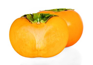 beyaz zemin üzerine Trabzon hurması