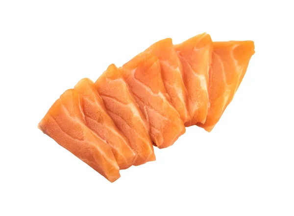 Lachs Sashimi auf weißem Hintergrund — Stockfoto