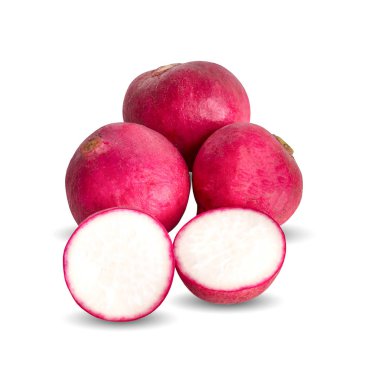 turp beyaz arkaplanda izole edildi