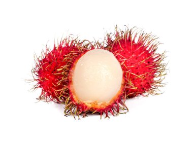Rambutan beyaz arkaplanda izole edildi