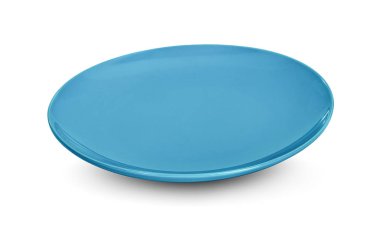 mavi plaka beyaz arkaplanda izole edildi