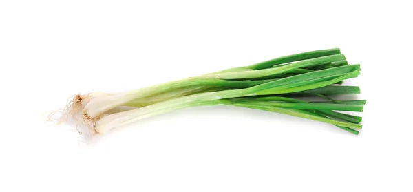 Verse scallion geïsoleerd op witte achtergrond — Stockfoto