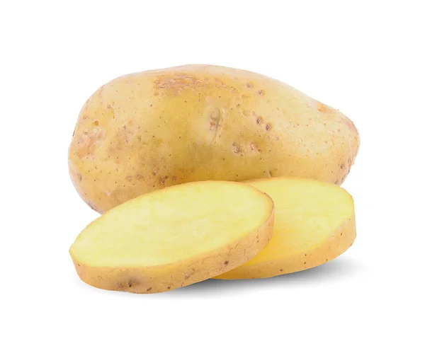 Potatoe and cut isolated on white background — Stock Photo, Image