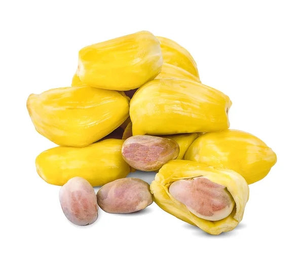 Dojrzałe Owoce Jackfruit Izolowane Białym Tle — Zdjęcie stockowe