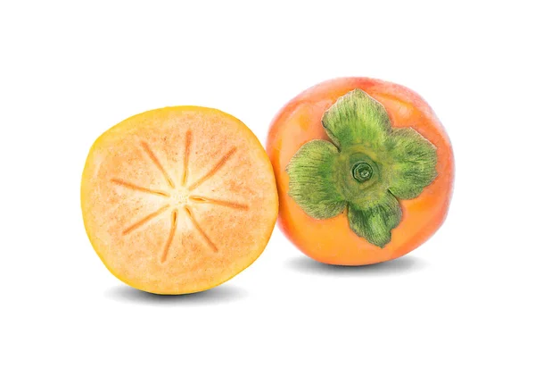 Persimmons Isoliert Auf Weißem Hintergrund — Stockfoto