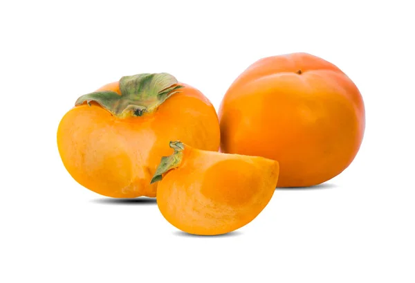 Persimmons Isoliert Auf Weißem Hintergrund — Stockfoto