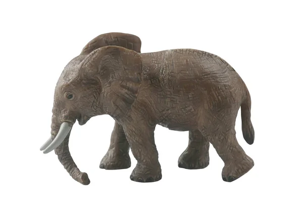 Elephant toy figure isolated on white background. — Stock Photo, Image