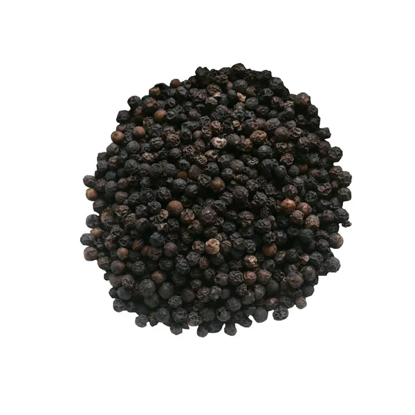 Black pepper isolated on white background. — Stock Photo, Image
