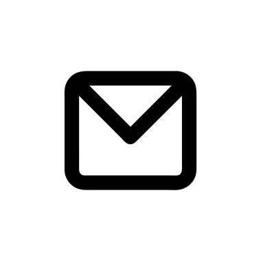 E- posta simgesi mesaj vektörü arkaplanda izole edildi. Son moda tatlı şey.