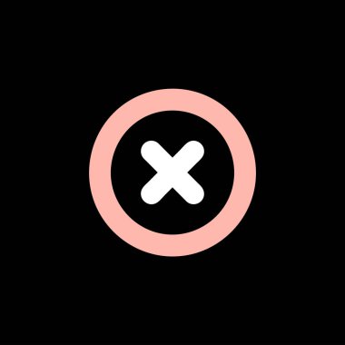 Vektör simgesini sil, temiz sembol. Ağ için basit, düz tasarım