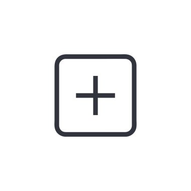 Vektör simgesi ekle, artı sembol. Ağ ya da mafya için basit, düz tasarım