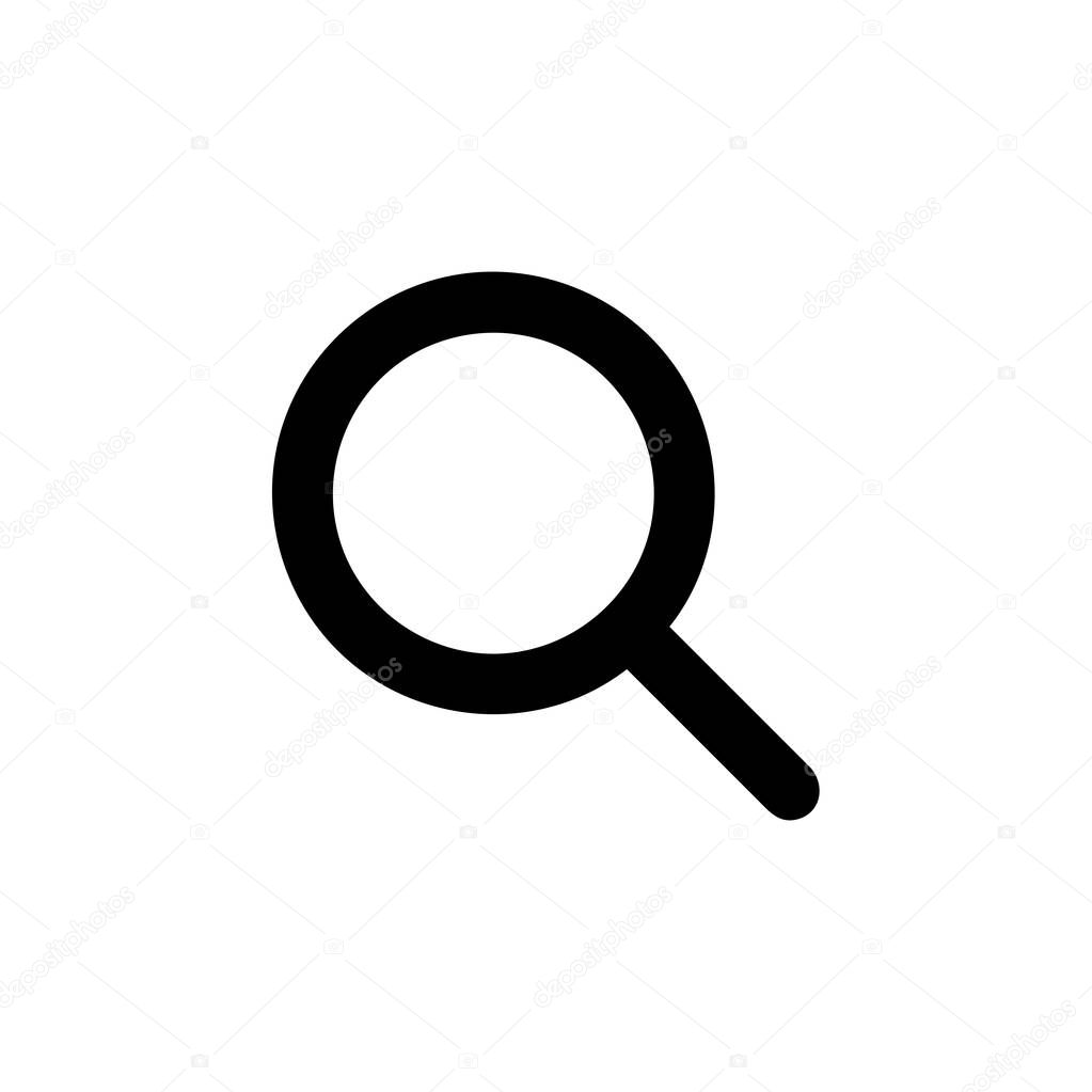 Search icon find vector isolated on background. Trendy zoom symb