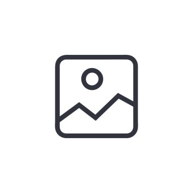 Resim vektörü simgesi, fotoğraf sembolü. Ağ için basit, düz tasarım 