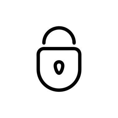 Vektör simgesini kilitle, güvenli sembol. Web ya da mol için basit, düz tasarım