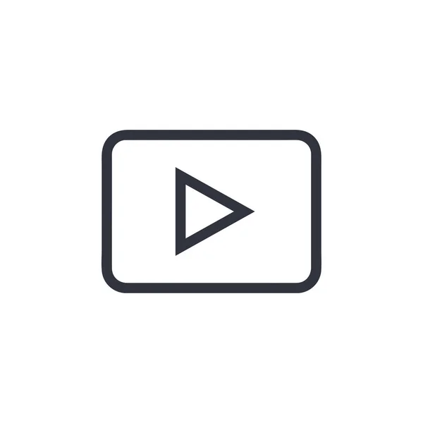 Canlı yayın vektör simgesi, video sembolü. W için basit, düz tasarım