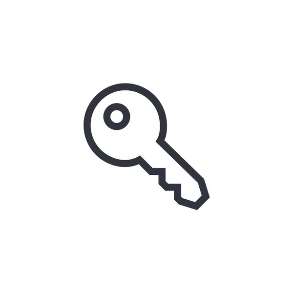 Key vector icon, password symbol. Simple, flat design for web or — Stock Vector