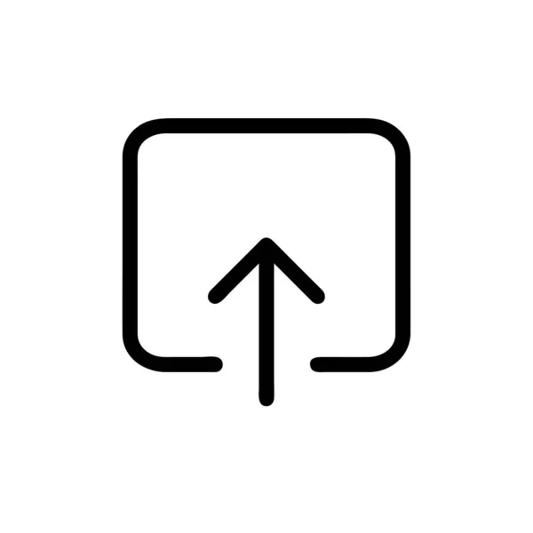 Subir icono de vector, símbolo de nube. Diseño simple y plano para web o — Vector de stock