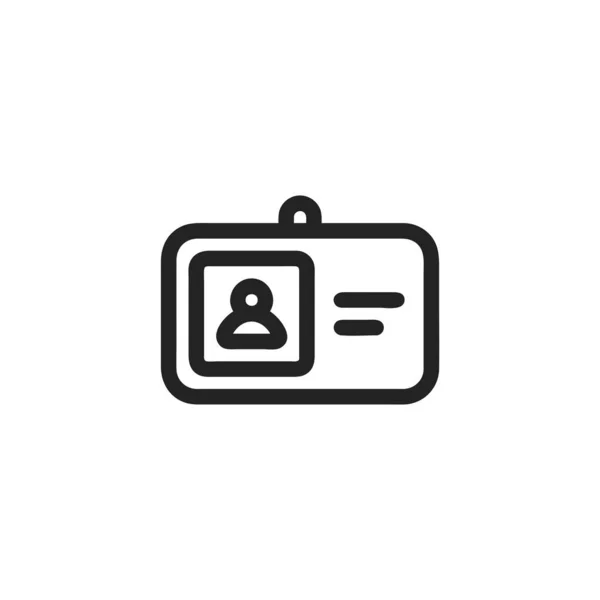 Ícone Vetor Nome Identificação Símbolo Identidade Design Simples Plano Para — Vetor de Stock