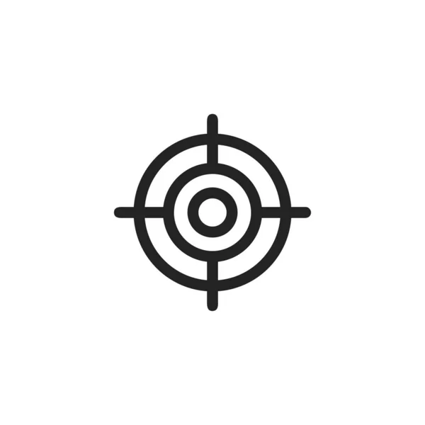 Значок Вектора Цели Символ Фокуса Простой Плоский Дизайн Веб Мобильного — стоковый вектор