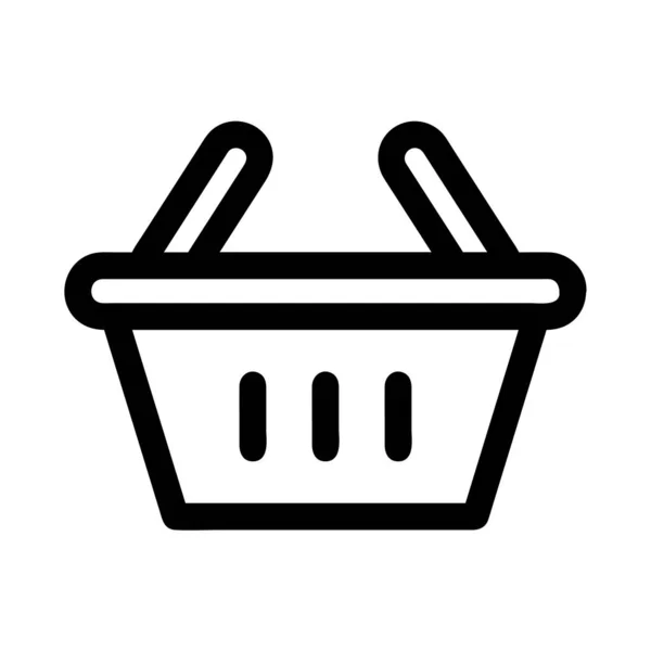 Εικονίδιο Διάνυσμα Καλάθι Τσάντα Σύμβολο Απλός Επίπεδος Σχεδιασμός Για Web — Διανυσματικό Αρχείο