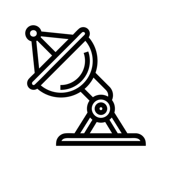 Icona Del Vettore Satellitare Simbolo Dell Antenna Design Semplice Piatto — Vettoriale Stock
