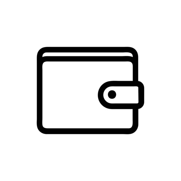 钱包矢量图标，货币符号。 Web应用程序或移动应用程序的简单、平面设计 — 图库矢量图片